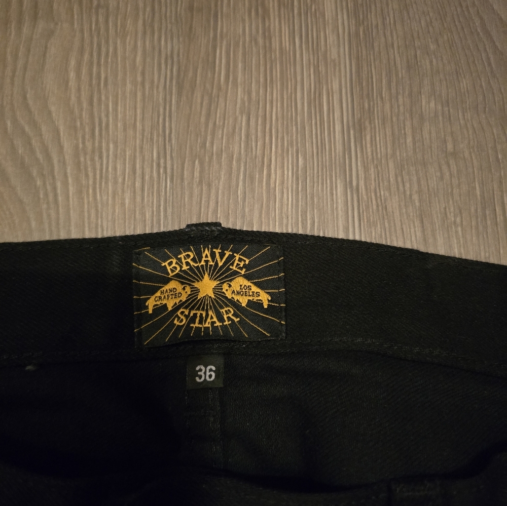 Brave Star Men's Black Straight Jeans